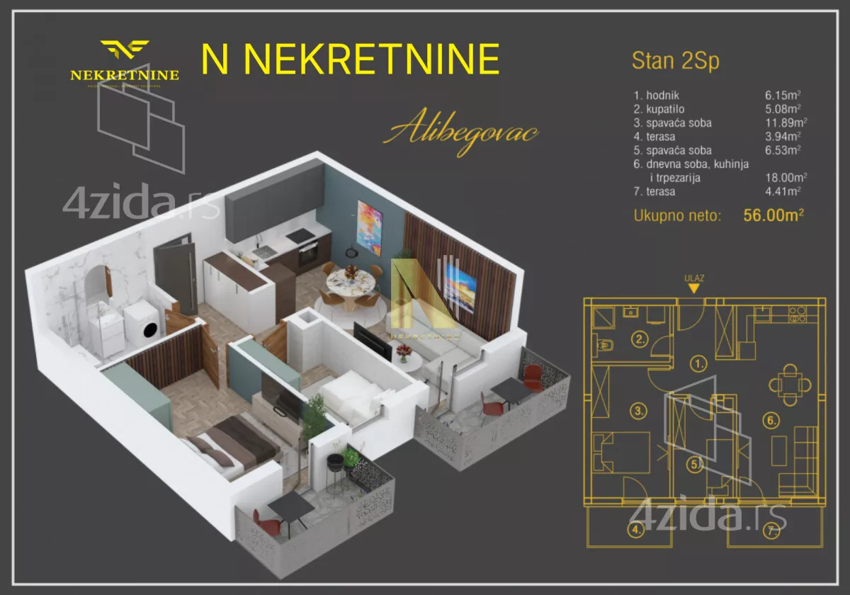 Dvoiposoban stan | 4zida