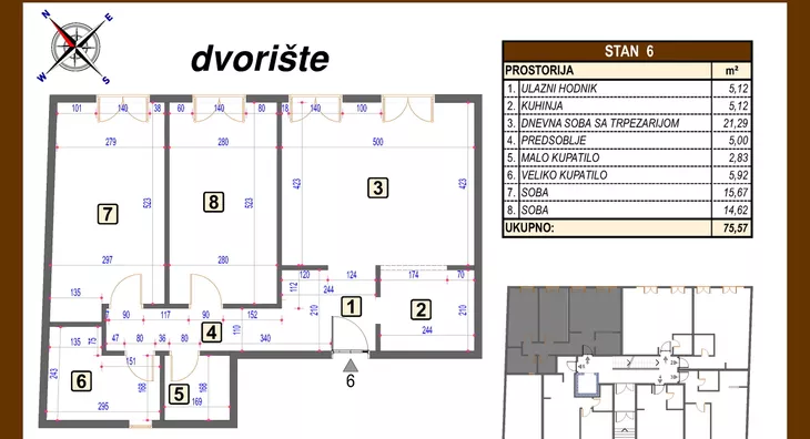 Trosoban stan | 4zida