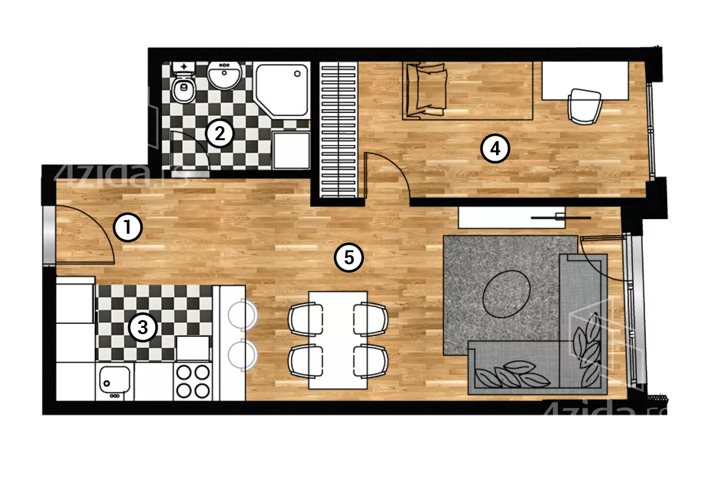 Dvosoban stan | 4zida