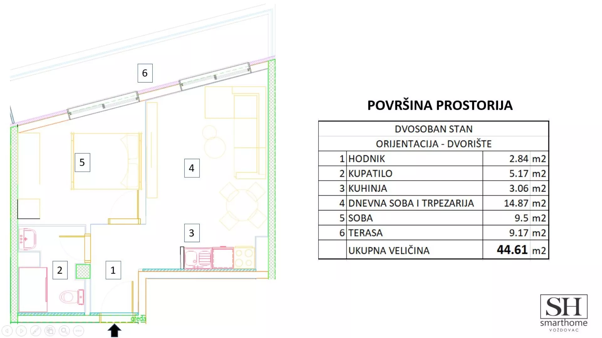 Dvosoban stan | 4zida