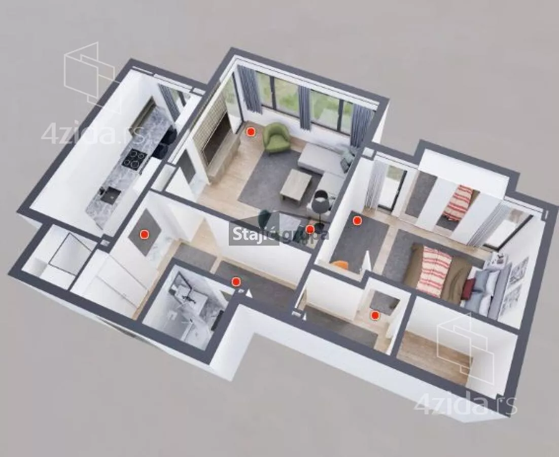 Dvoiposoban stan | 4zida