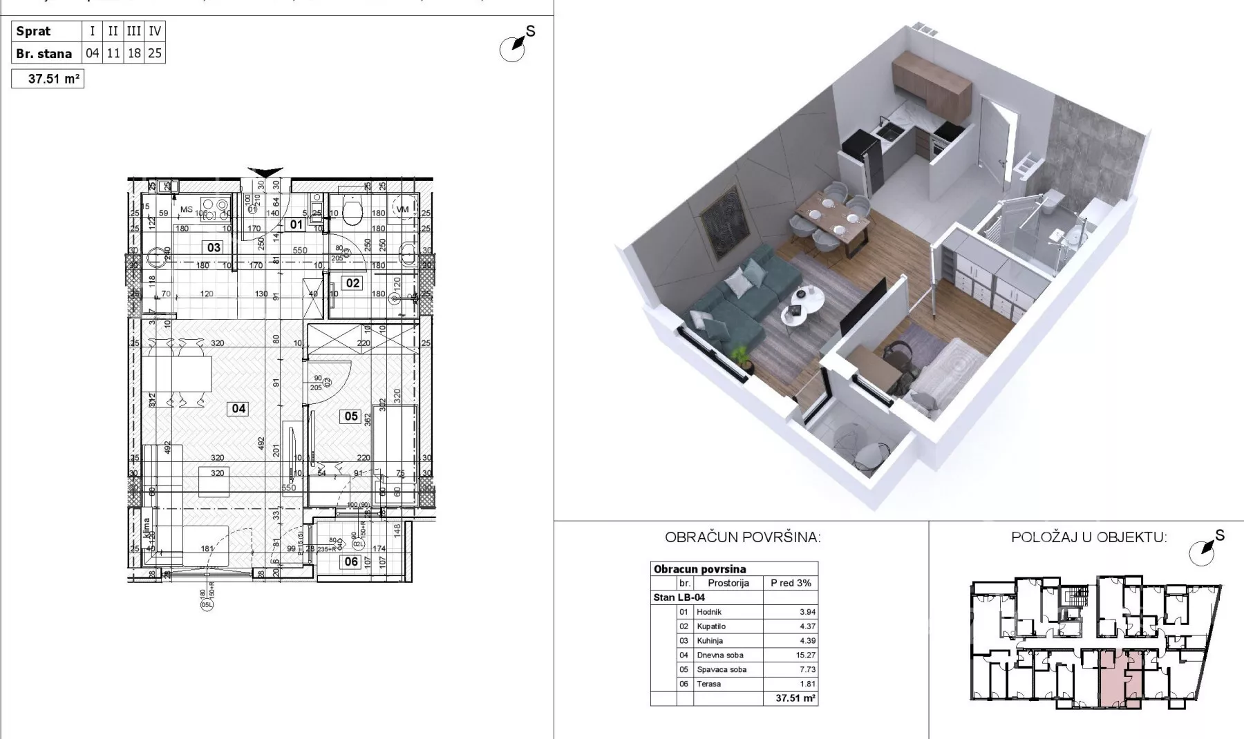 Jednoiposoban stan | 4zida