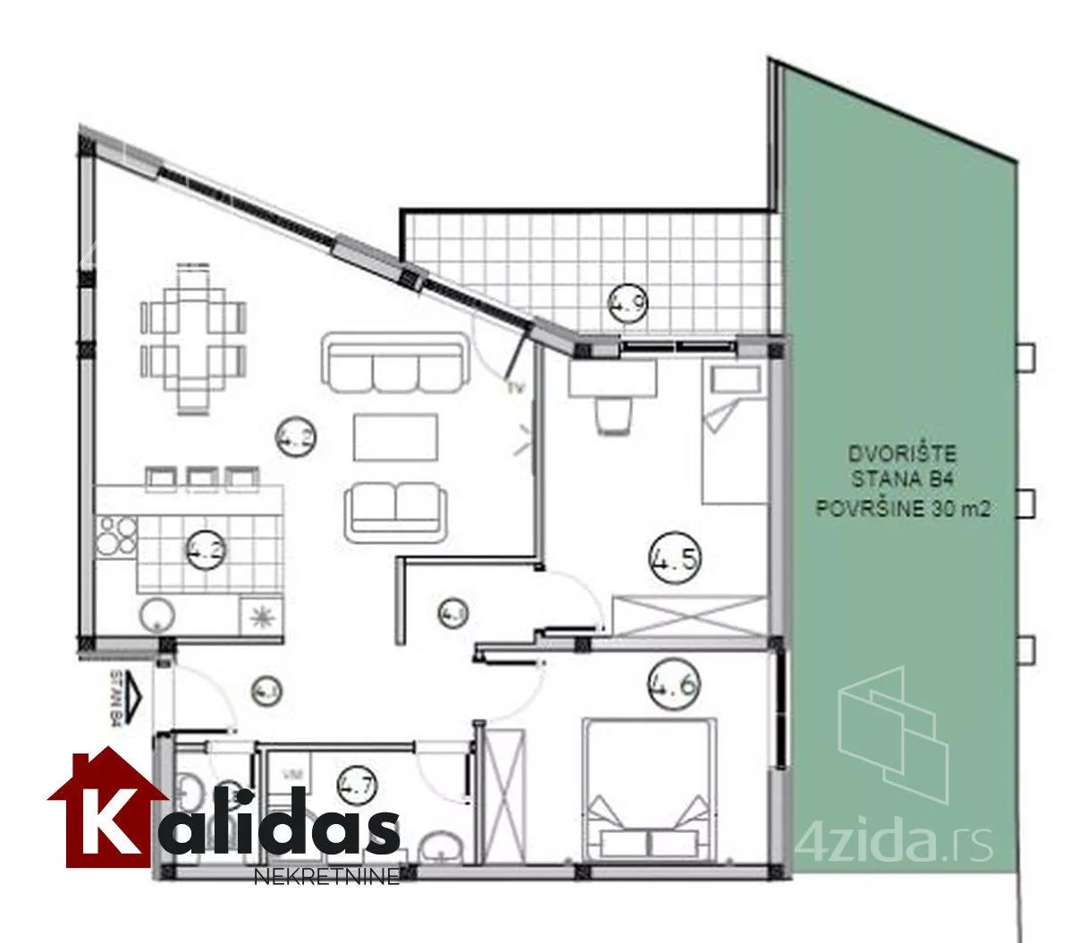 Trosoban stan | 4zida
