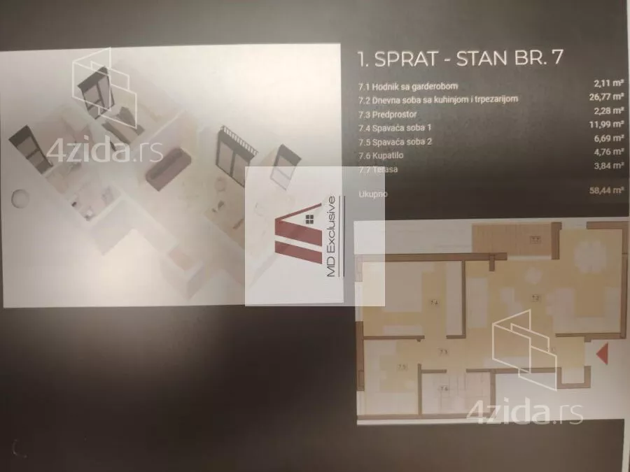 Trosoban stan | 4zida