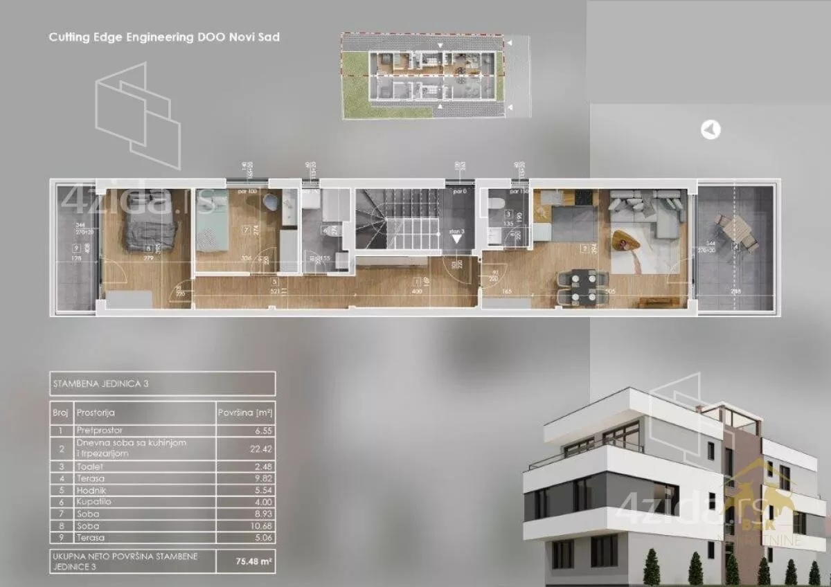Trosoban stan | 4zida