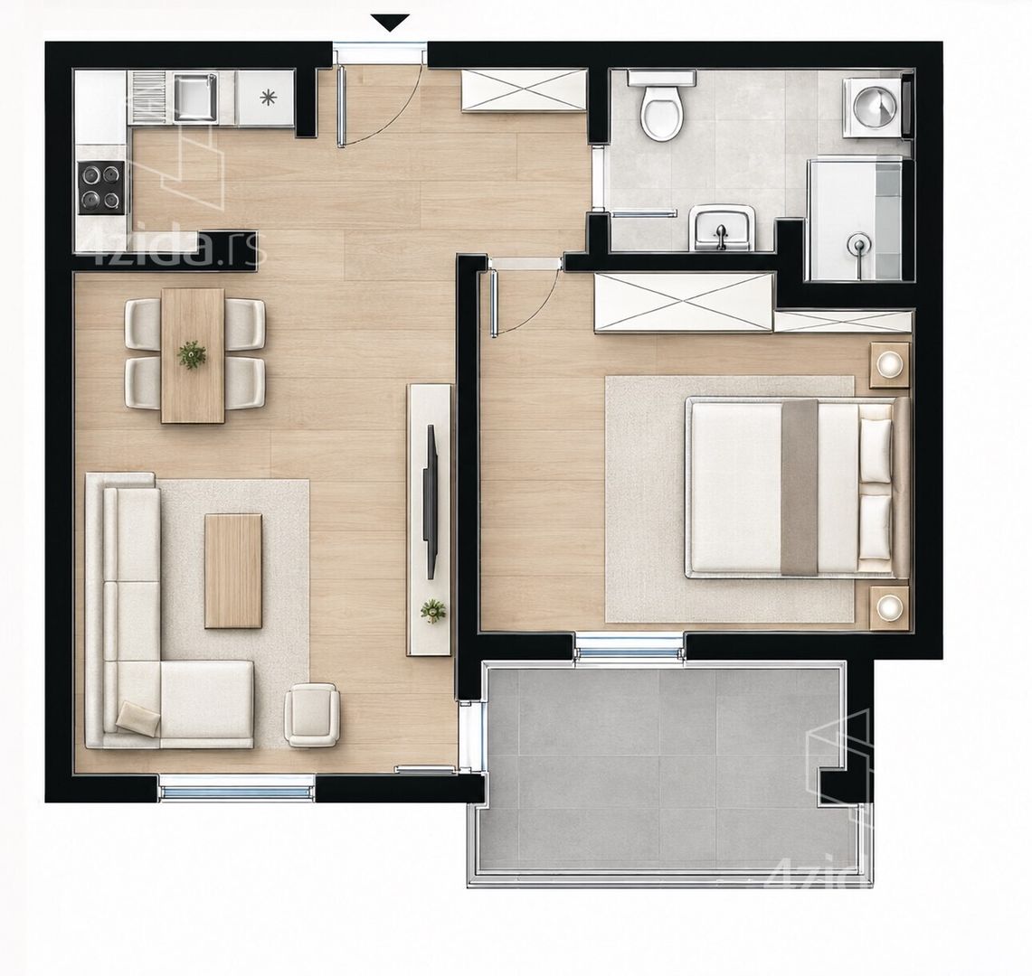 Stan · 54 m² · Ruma