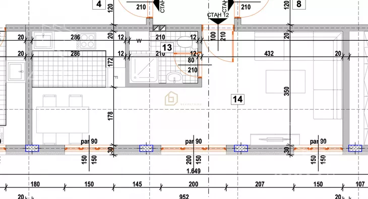 Jednosoban stan | 4zida