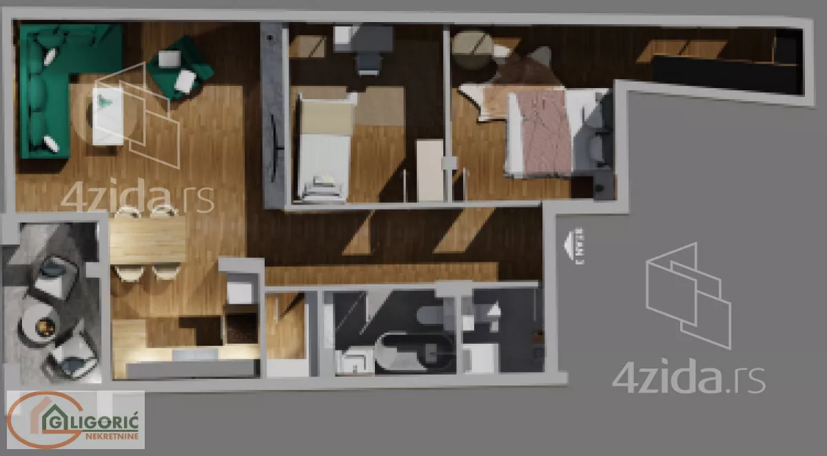 Dvoiposoban stan | 4zida