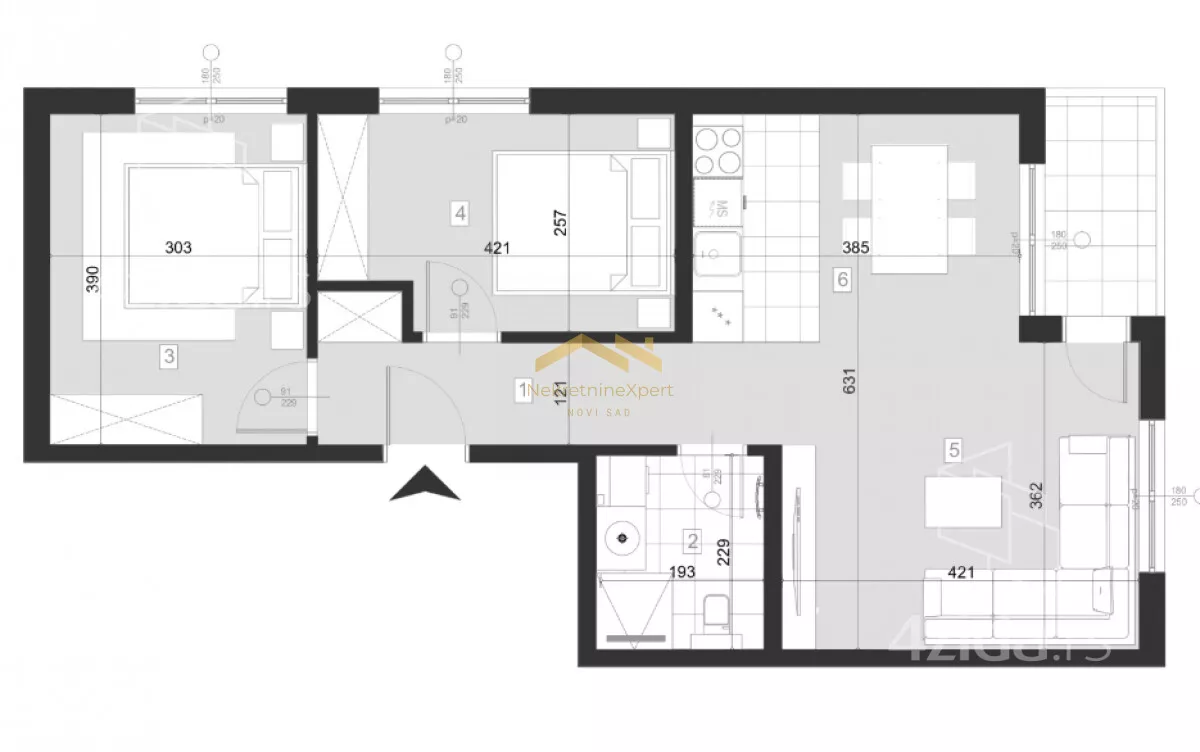 Trosoban stan | 4zida
