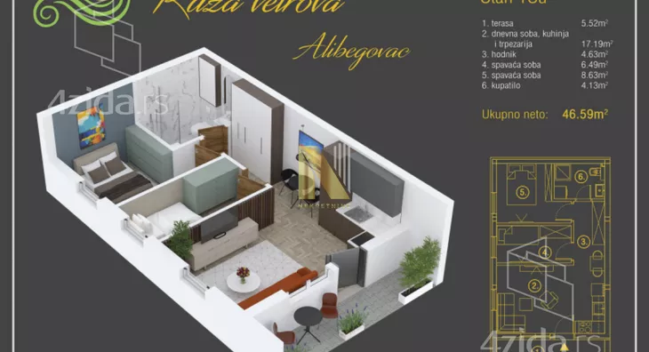 Dvoiposoban stan | 4zida