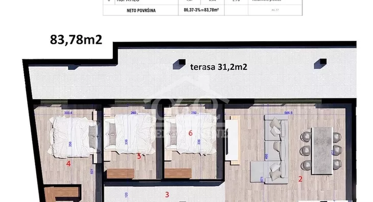 Jednoiposoban stan | 4zida