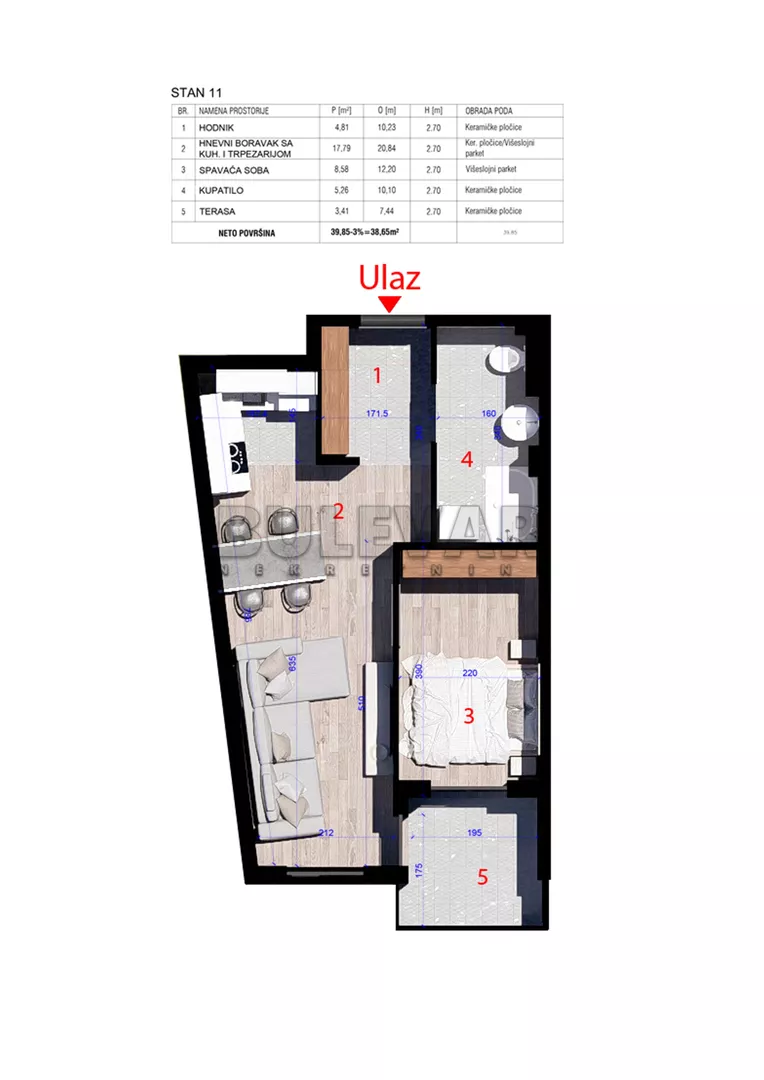 Dvosoban stan | 4zida