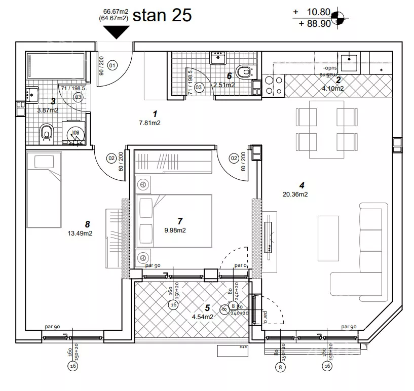 Trosoban stan | 4zida