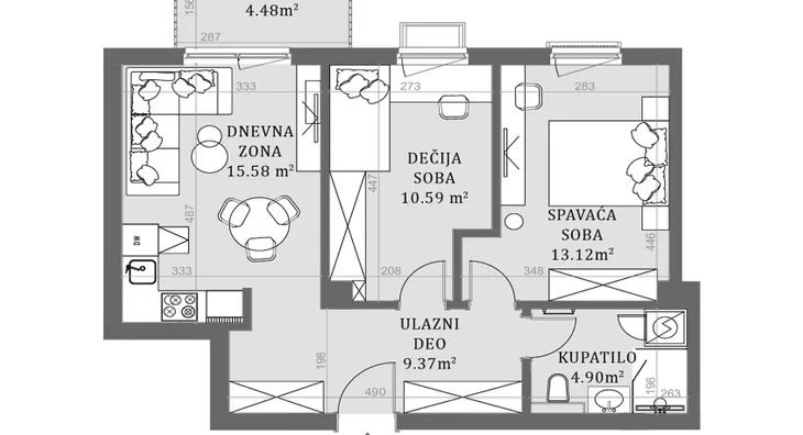 Trosoban stan | 4zida