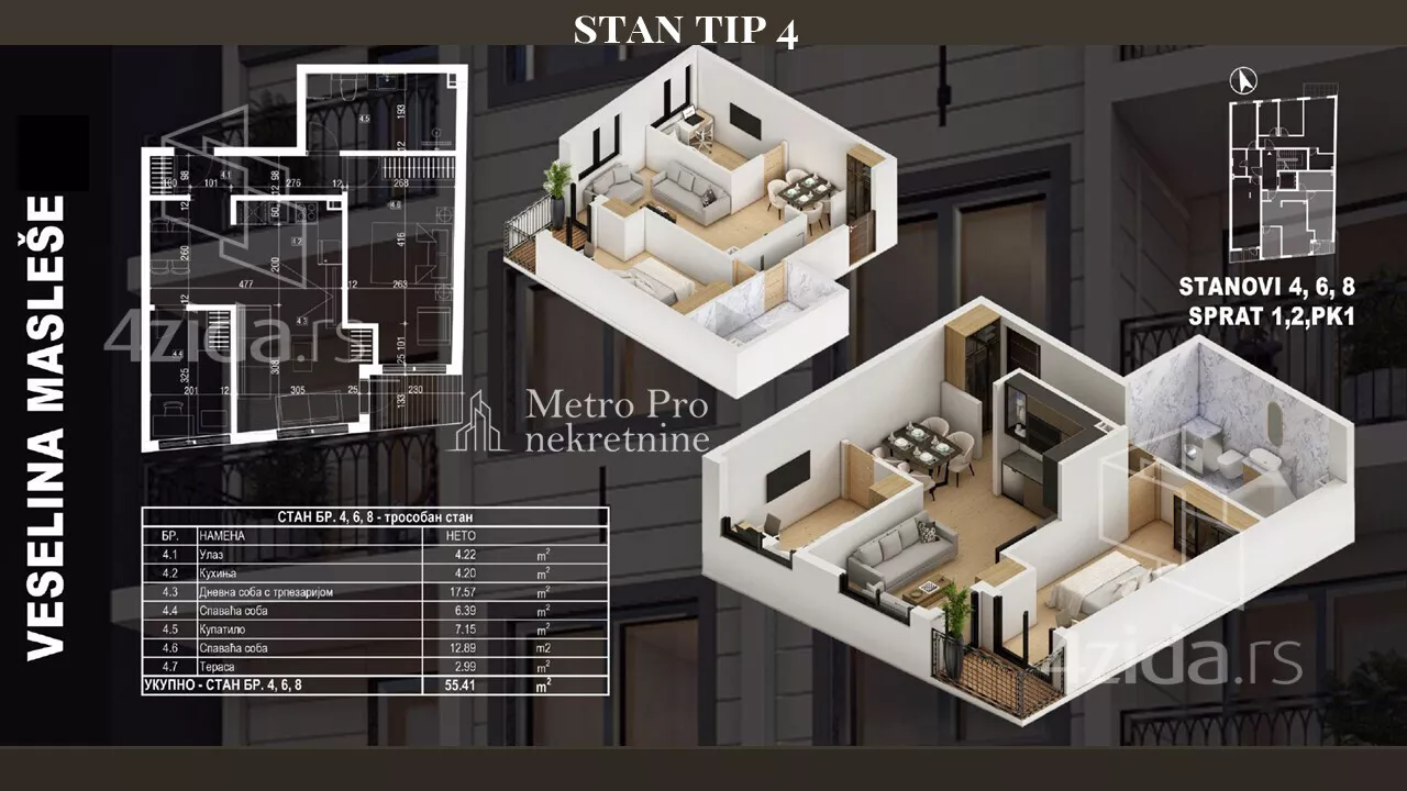 Dvoiposoban stan | 4zida