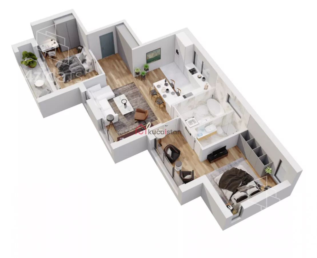 Trosoban stan | 4zida