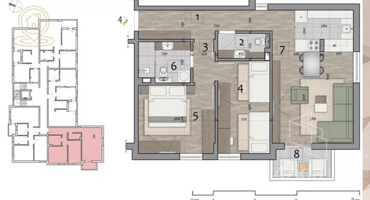 Trosoban stan | 4zida