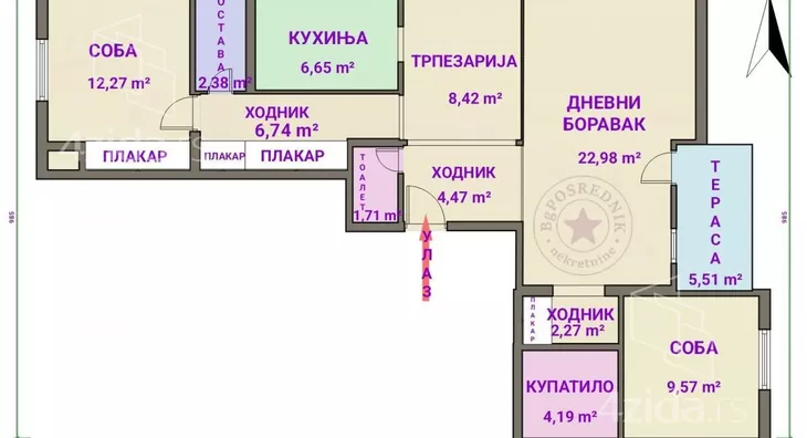 Trosoban stan | 4zida