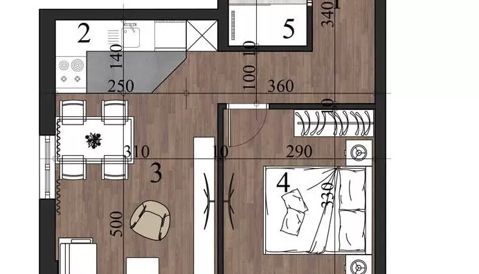 Dvosoban stan na prodaju, Telep, 113.800€, 42m² - stampaj