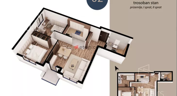 Trosoban stan | 4zida