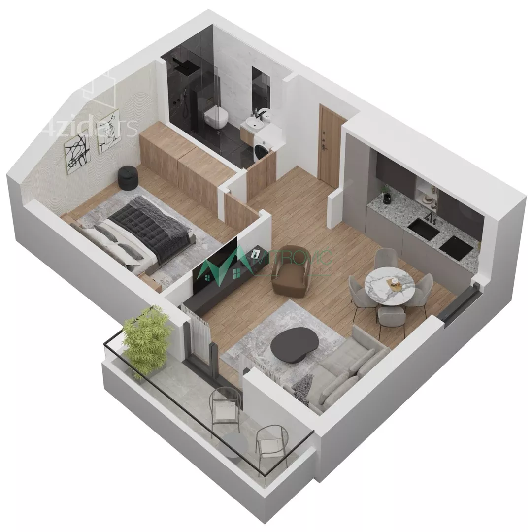 Jednoiposoban stan | 4zida