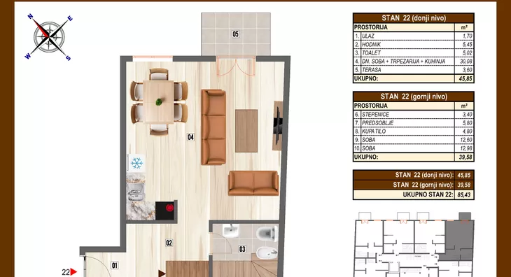 Trosoban stan | 4zida
