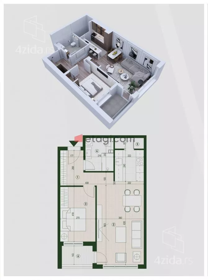 Dvosoban stan | 4zida