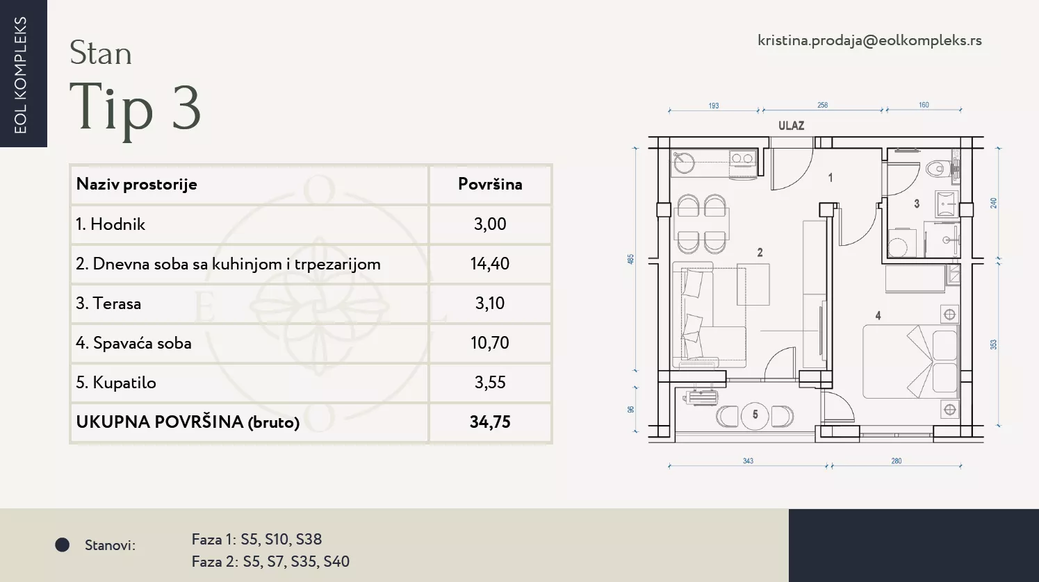Jednosoban stan | 4zida