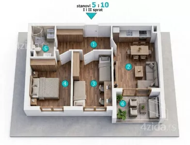 Dvoiposoban stan | 4zida