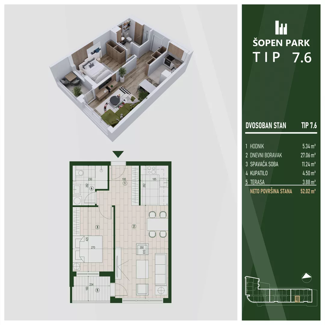 Dvosoban stan | 4zida