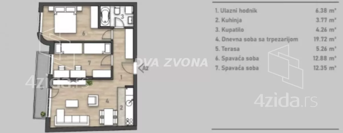 Trosoban stan | 4zida