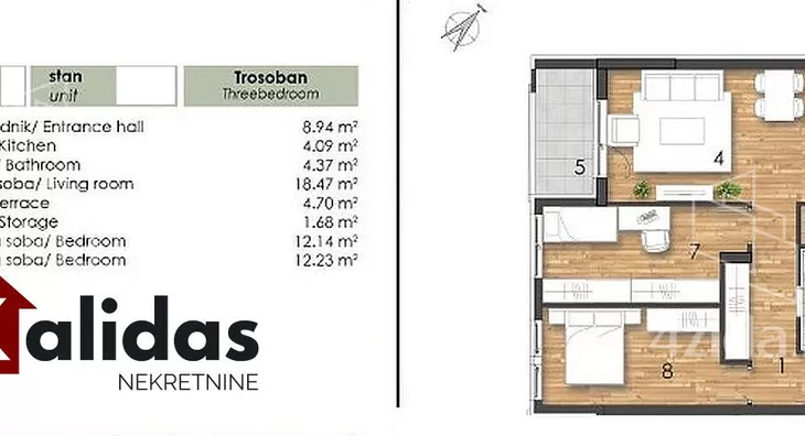 Trosoban stan | 4zida