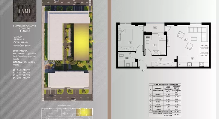 Trosoban stan | 4zida