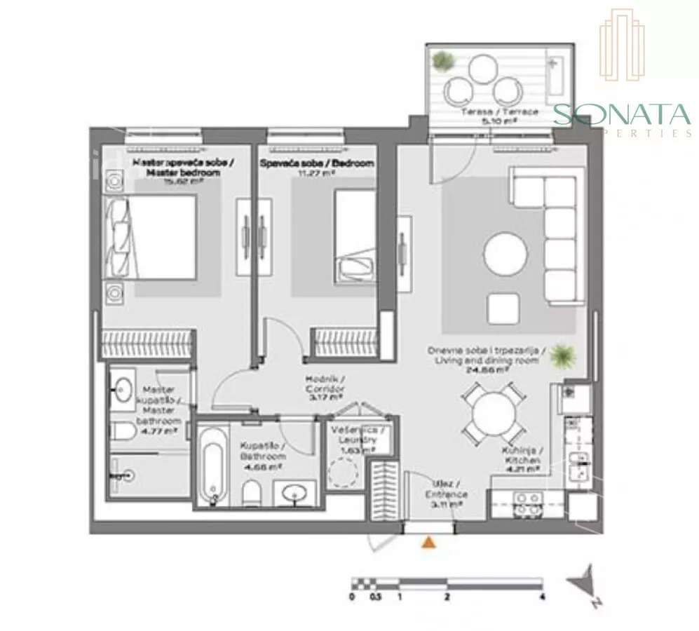 Trosoban stan | 4zida