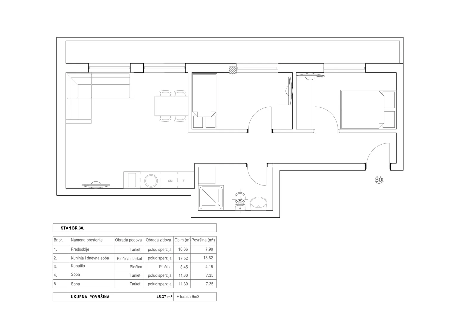 Jednoiposoban stan | 4zida