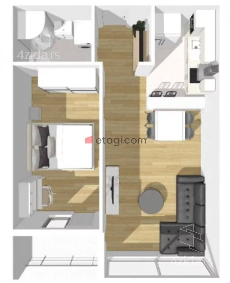 Jednoiposoban stan | 4zida