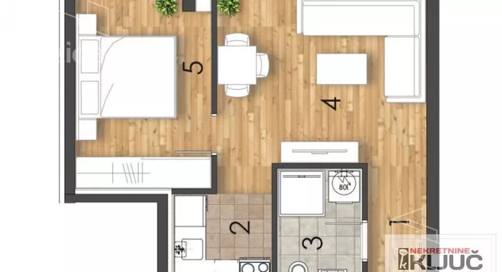 Jednoiposoban stan | 4zida