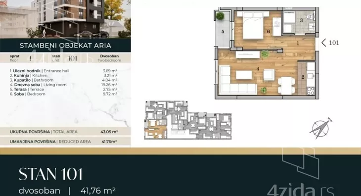 Dvosoban stan | 4zida