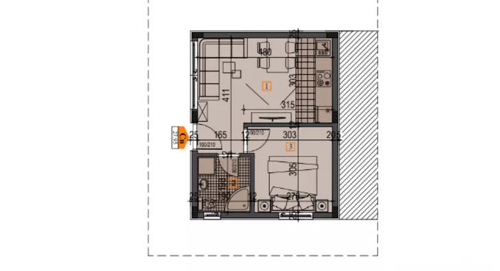 Jednoiposoban stan | 4zida