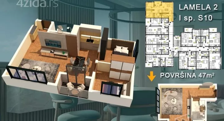 Jednosoban stan | 4zida