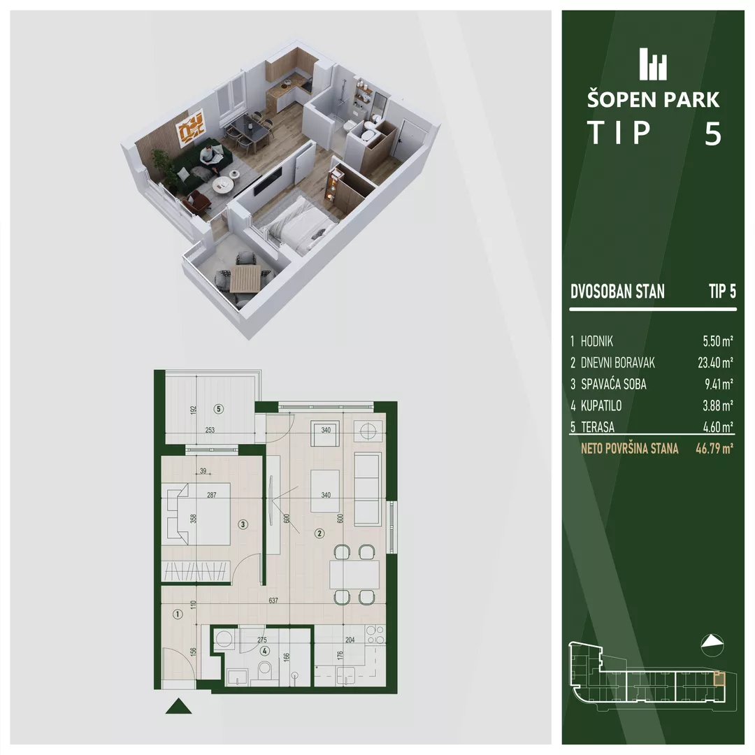 Dvosoban stan | 4zida