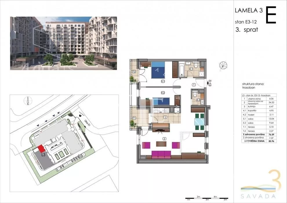 Trosoban stan | 4zida