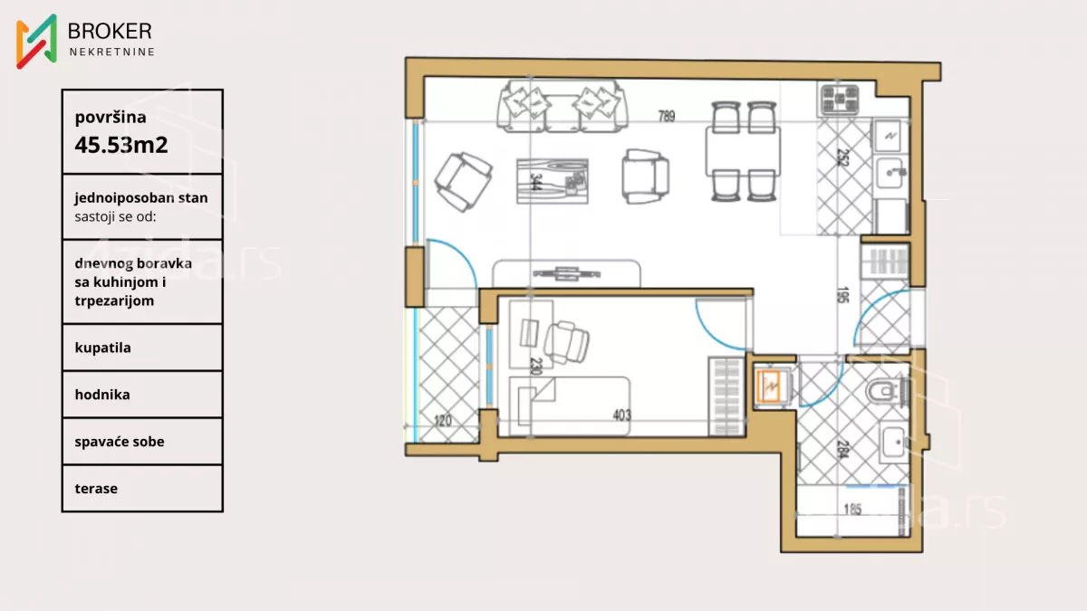 Jednoiposoban stan | 4zida