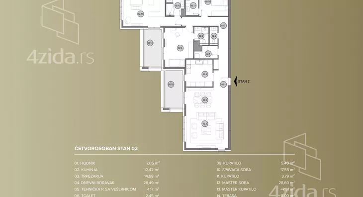 Četvorosoban stan | 4zida