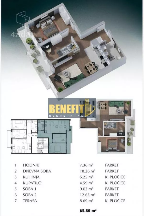 Trosoban stan | 4zida