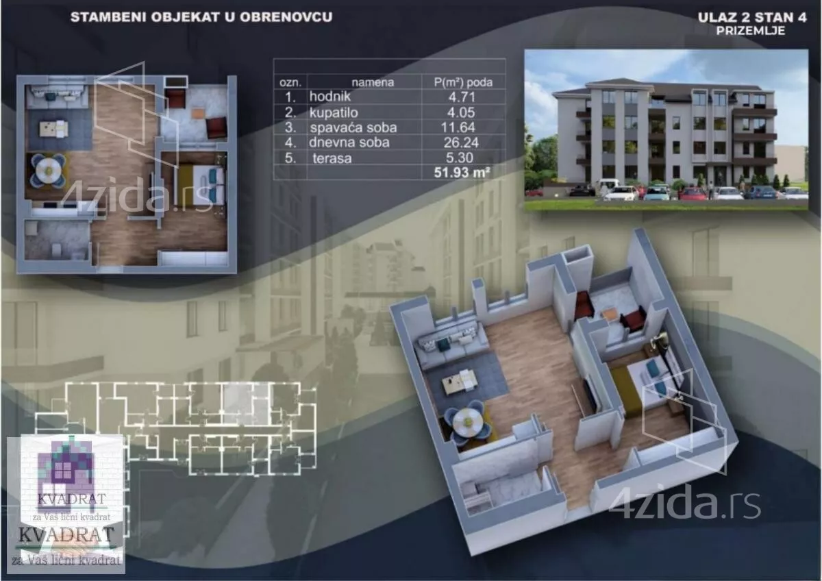 Jednoiposoban stan | 4zida