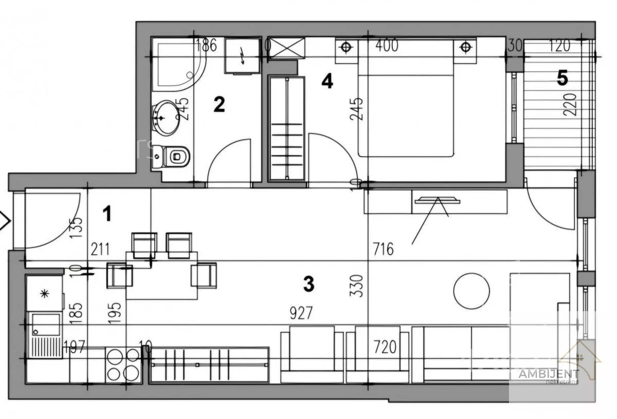 Jednoiposoban stan | 4zida