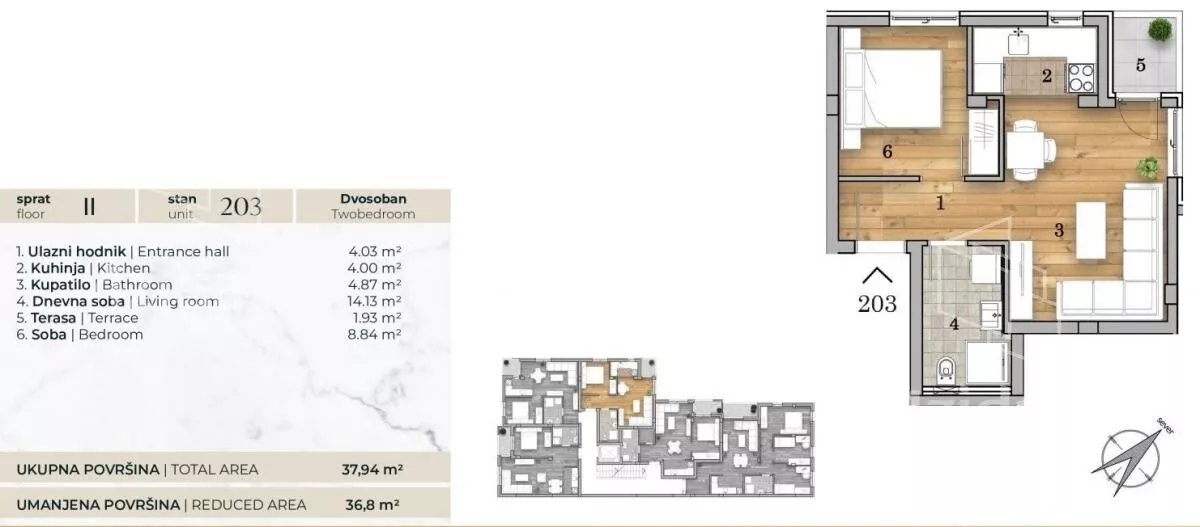 Dvosoban stan | 4zida