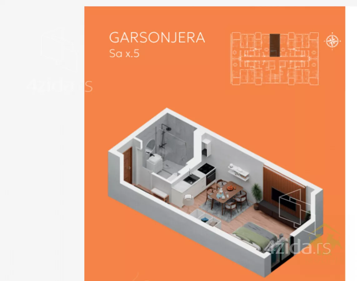 Garsonjera | 4zida