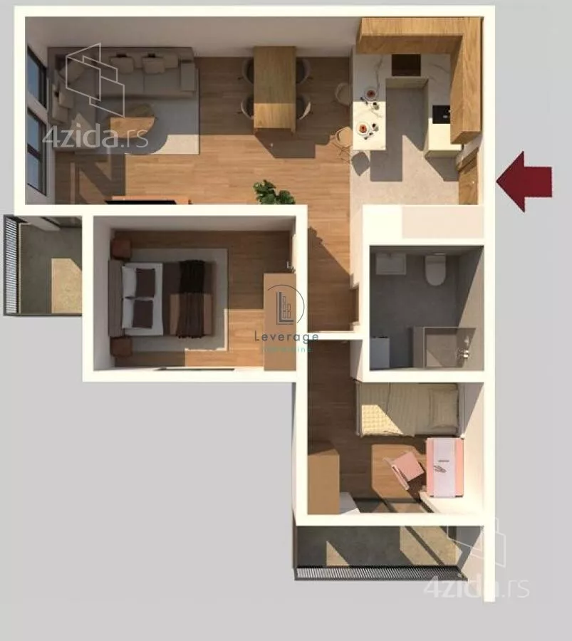 Dvoiposoban stan | 4zida